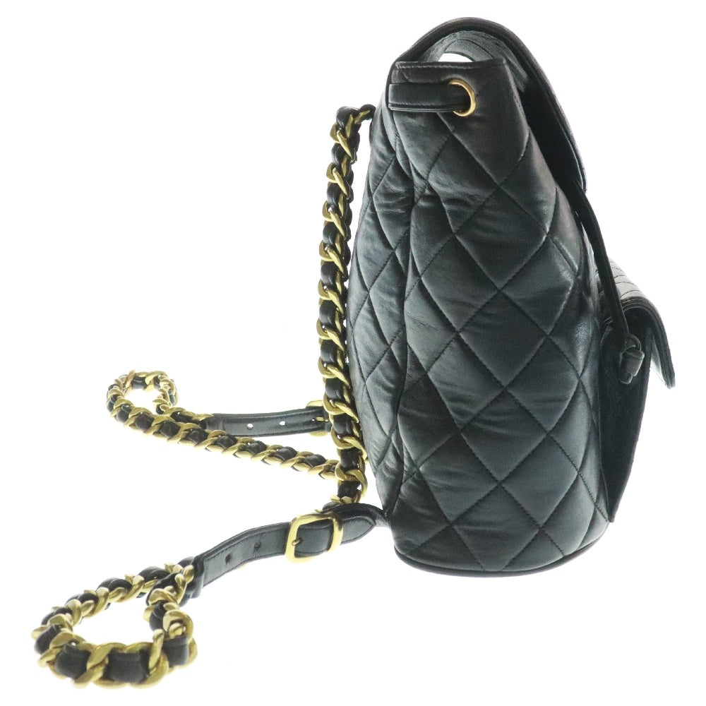 CHANEL(シャネル) マトラッセ ココマークラムスキン レザーバックパック リュックサック ブラック A10177