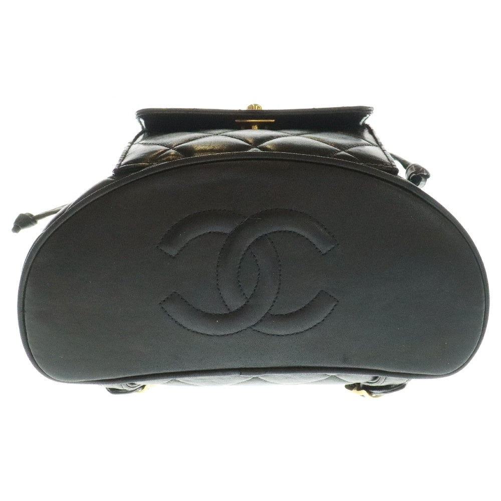 CHANEL(シャネル) マトラッセ ココマークラムスキン レザーバックパック リュックサック ブラック A10177