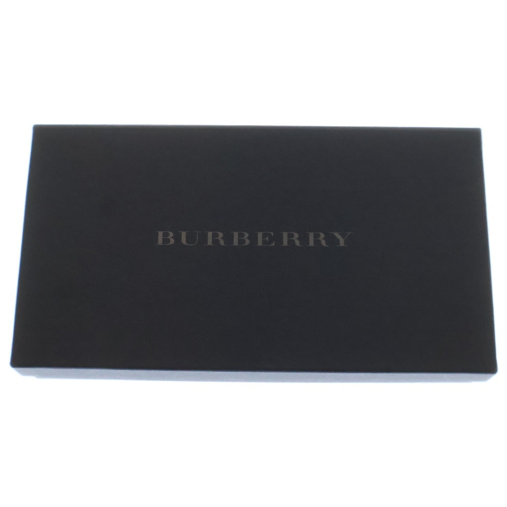 BURBERRY(バーバリー) ノバチェック 二つ折り長財布 レザー×キャンバス ブラック×ベージュ ウォレット