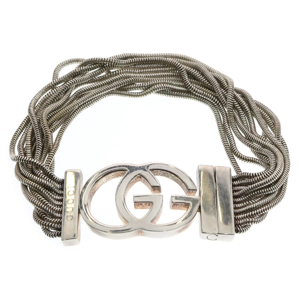 GUCCI(グッチ) インターロッキング ブレスレット 10連 スネークチェーン シルバー アクセサリー レディース