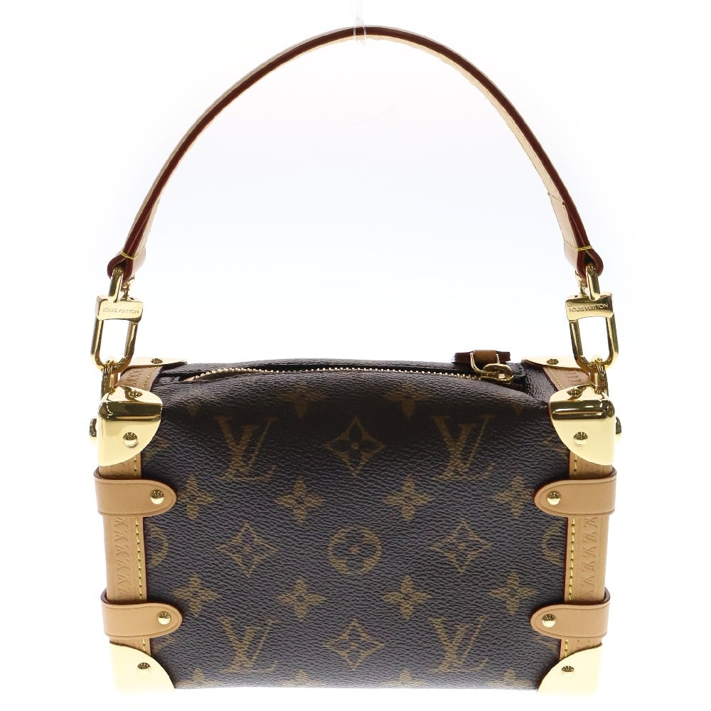 LOUIS VUITTON(ルイヴィトン) モノグラム サイドトランクPM 2WAYバッグ ショルダーバッグ ハンドバッグ ブラウン ゴールド金具 レザー×PVC M46815