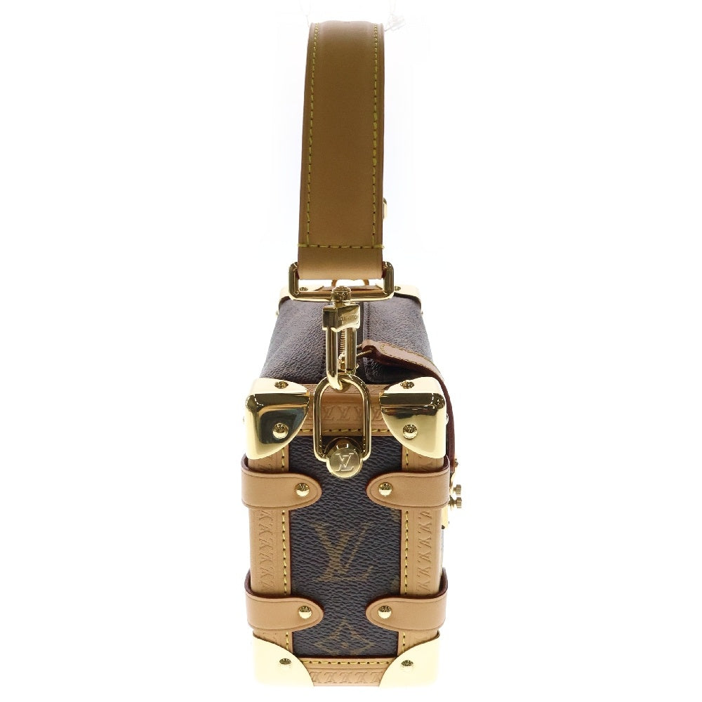 LOUIS VUITTON(ルイヴィトン) モノグラム サイドトランクPM 2WAYバッグ ショルダーバッグ ハンドバッグ ブラウン ゴールド金具 レザー×PVC M46815