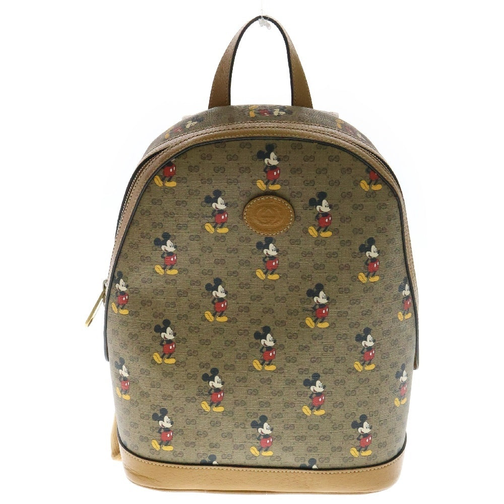 GUCCI(グッチ) ×Disney Mickey Mouse ディズニー ミッキーマウス GGスプリーム スモールバックパック リュック ベージュ 552884