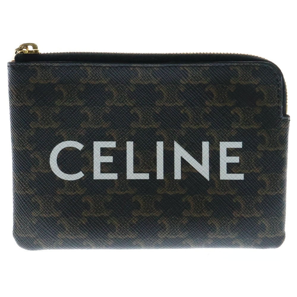 CELINE(セリーヌ) トリオンフ ロゴ カードケース ブラウン