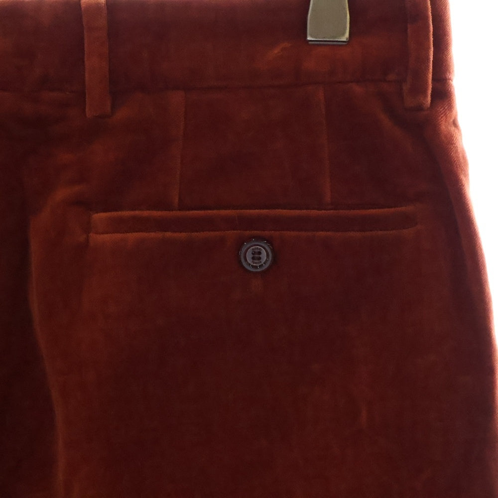 GUCCI(グッチ) ベルベット ベロアフレアパンツ オレンジ ブラウン コットン 44 659654