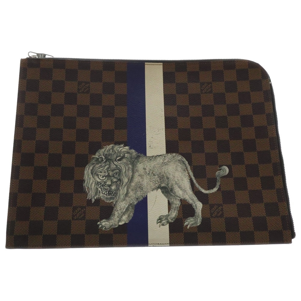 LOUIS VUITTON(ルイヴィトン) ダミエ ポシェット ジュールGM レザークラッチバッグ ブラウン N63345