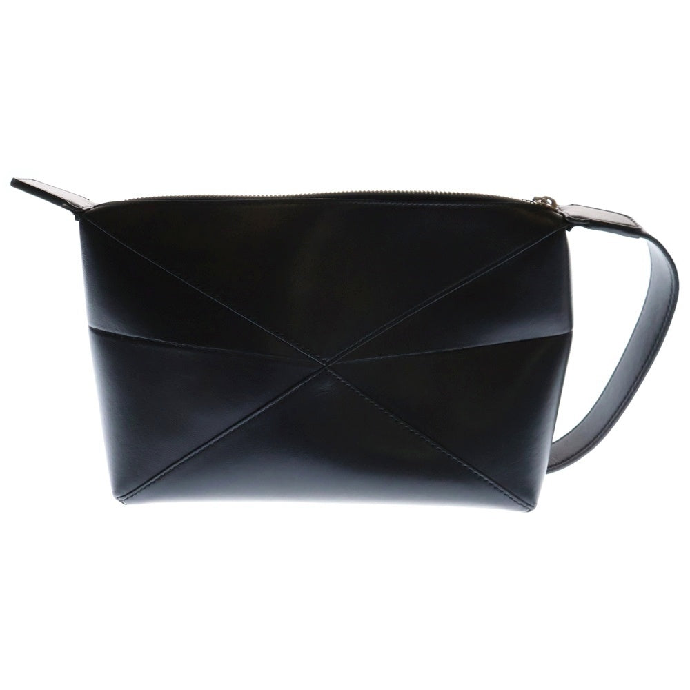 LOEWE(ロエベ) パズル フォールド セカンドバッグ クラッチバッグ ハンドバッグ ブラック シルバー金具 レザー