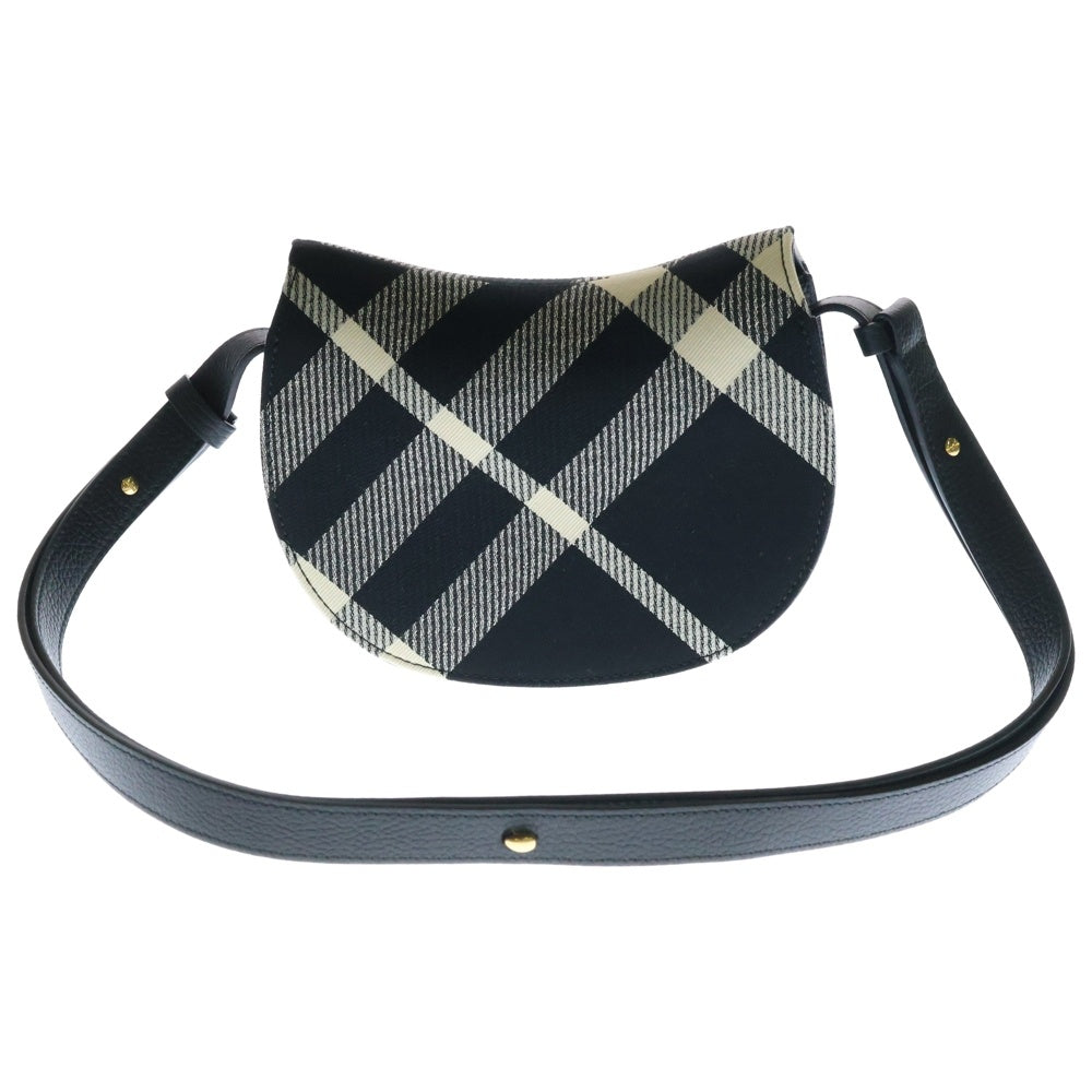 BURBERRY(バーバリー) ミ二 ロッキングホース ショルダーバッグ ブラック×ベージュ キャンバス×レザー ゴールド金具 80931061