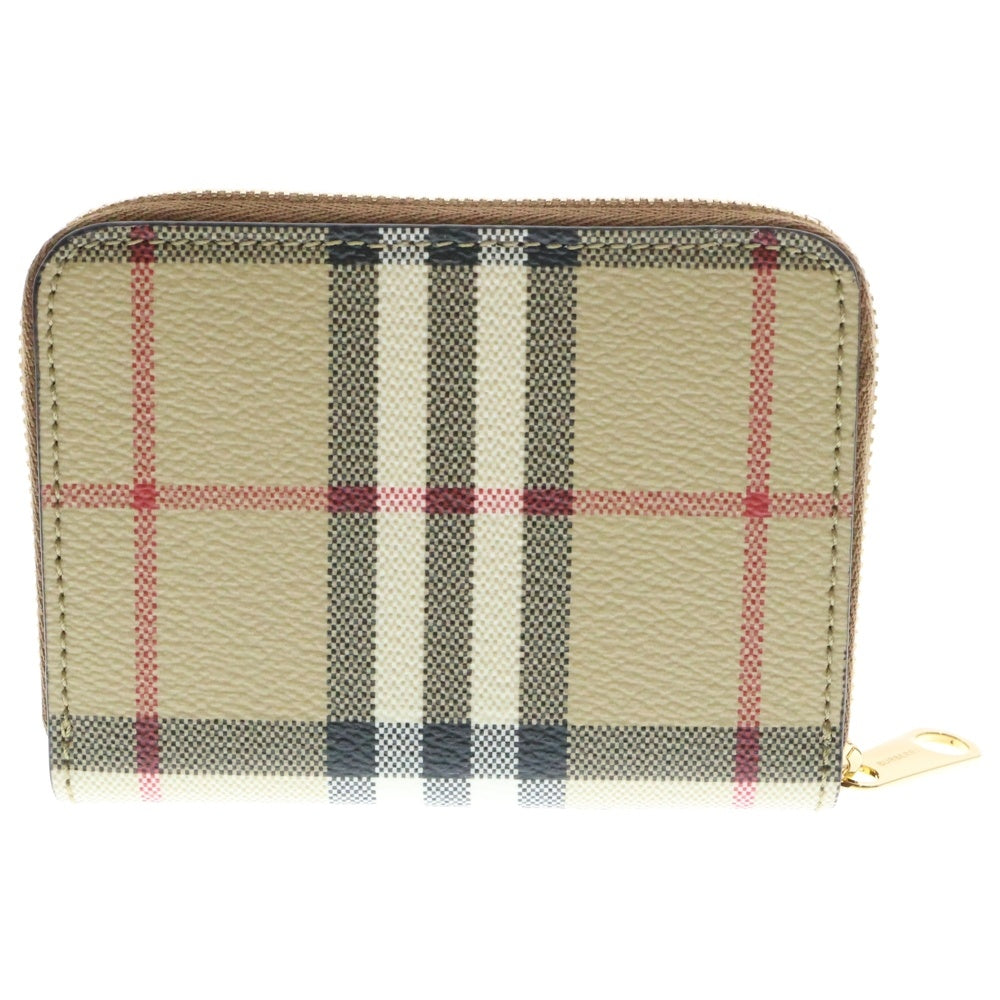 BURBERRY(バーバリー) ノヴァチェック コインケース 財布 ゴールド金具 ベージュ レザー 8094439