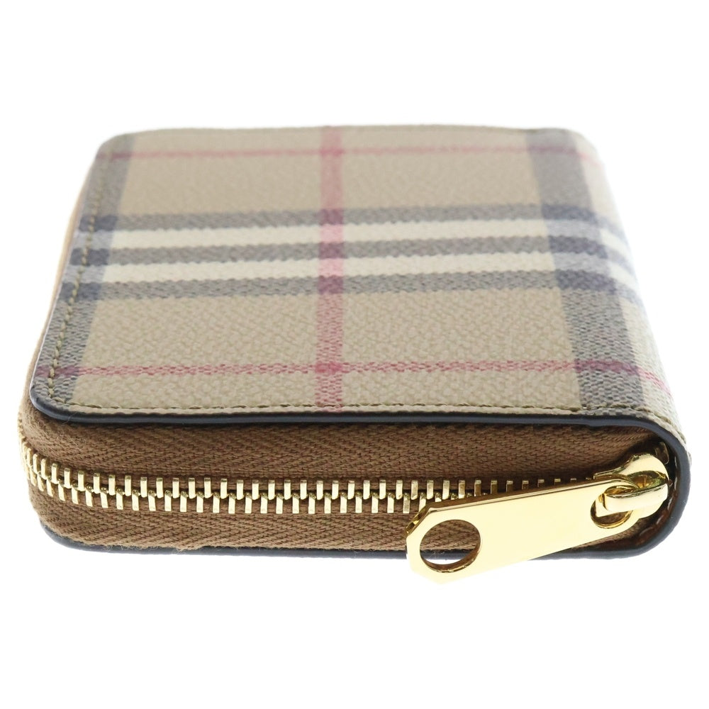 BURBERRY(バーバリー) ノヴァチェック コインケース 財布 ゴールド金具 ベージュ レザー 8094439