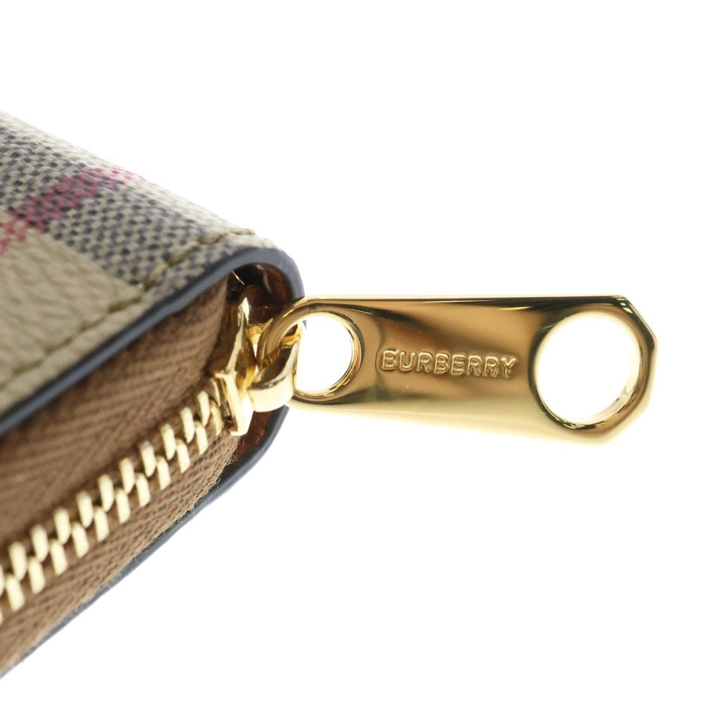 BURBERRY(バーバリー) ノヴァチェック コインケース 財布 ゴールド金具 ベージュ レザー 8094439
