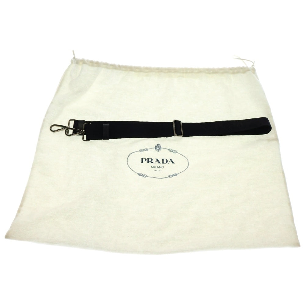 PRADA(プラダ) テスート 2WAYハンドバッグ トートバッグ ショルダーバッグ ヒョウ柄 ブラック×グリーン ナイロン シルバー金具 BN1959