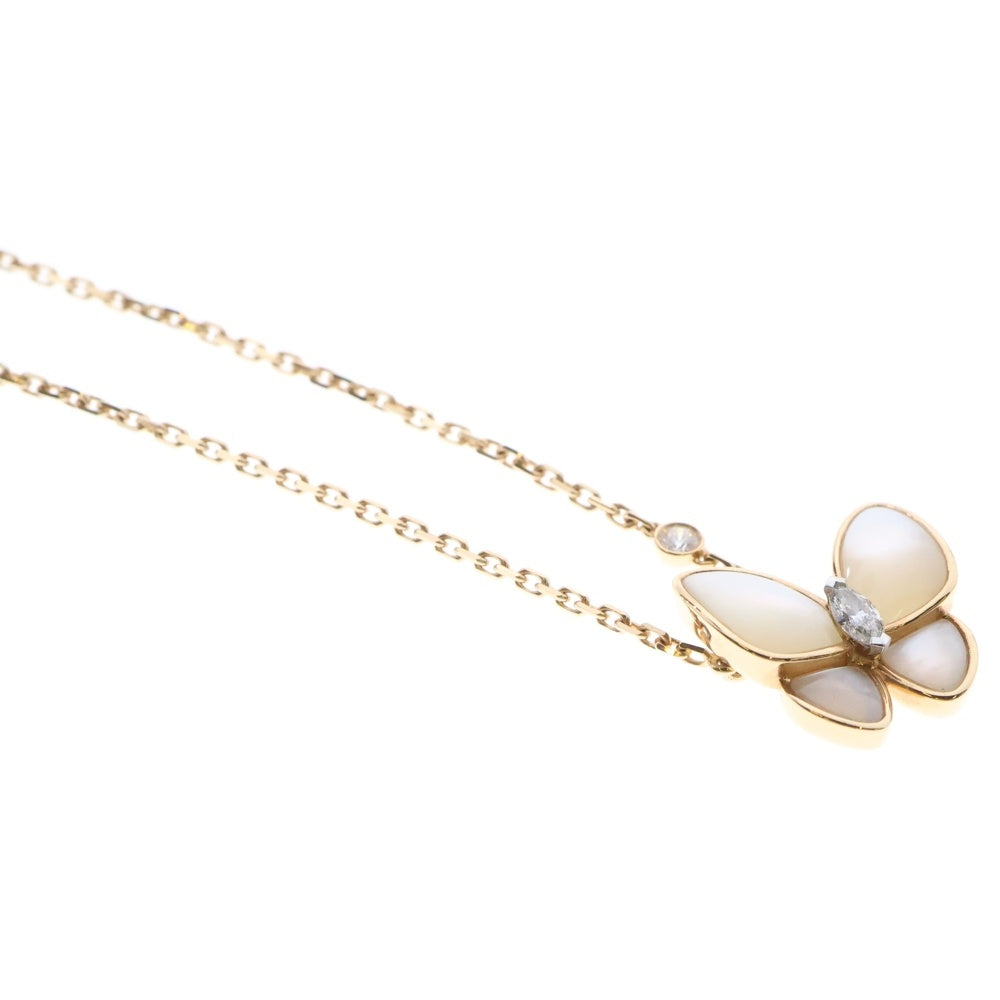 Van Cleef & Arpels(ヴァンクリーフアンドアーペル) ドゥ パピヨン ネックレス マザーオブパール ダイヤモンド Au750 K18 ジュエリー