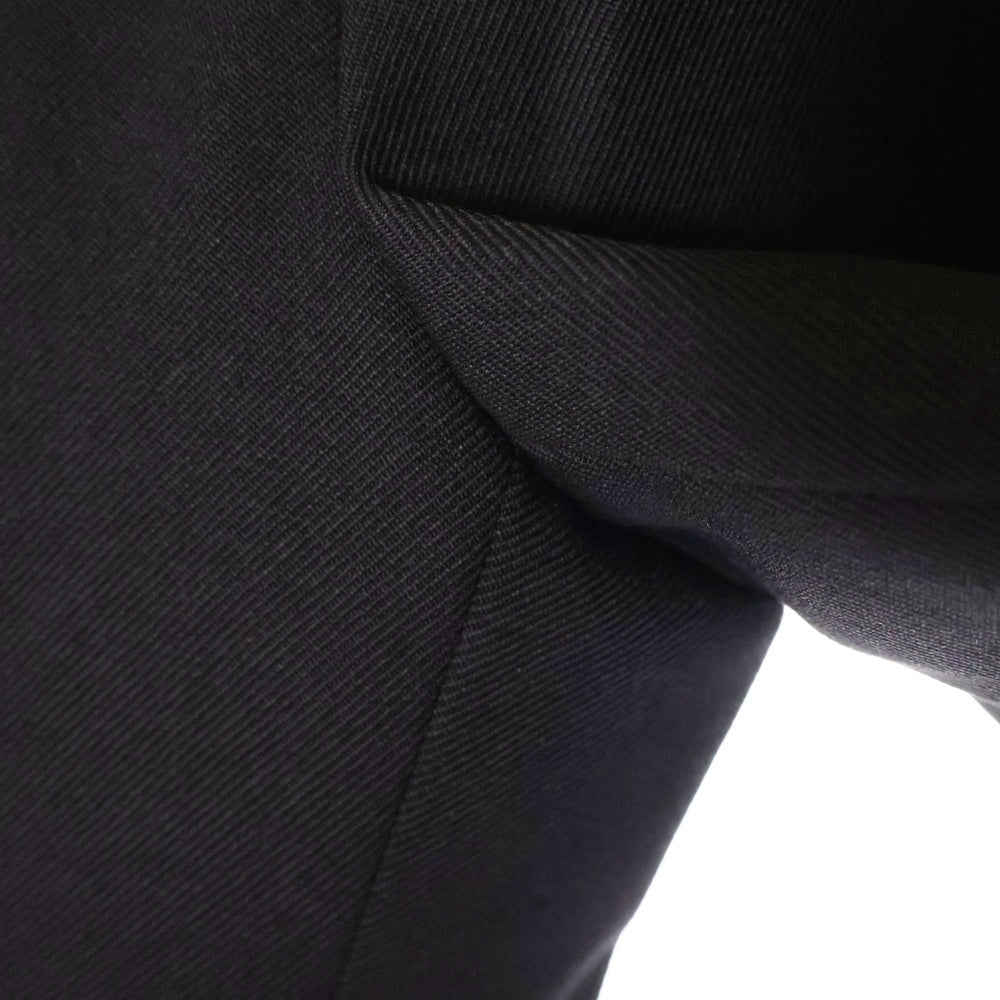 GUCCI(グッチ) 22AW wide textured gabardine pants ワイド テクスチャー ウールギャバジン 2タック スラックスパンツ ブラック 705875 ZAHE0