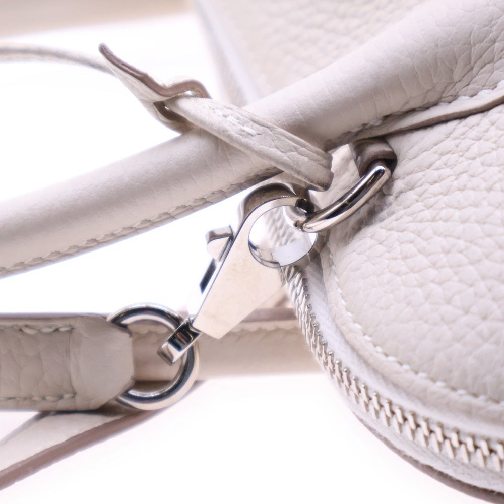 HERMES(エルメス) ボリード31 トリヨンクレマンス べトン 2WAY レザー ハンド ショルダーバッグ シルバー金具 ホワイト/アイボリー A刻印
