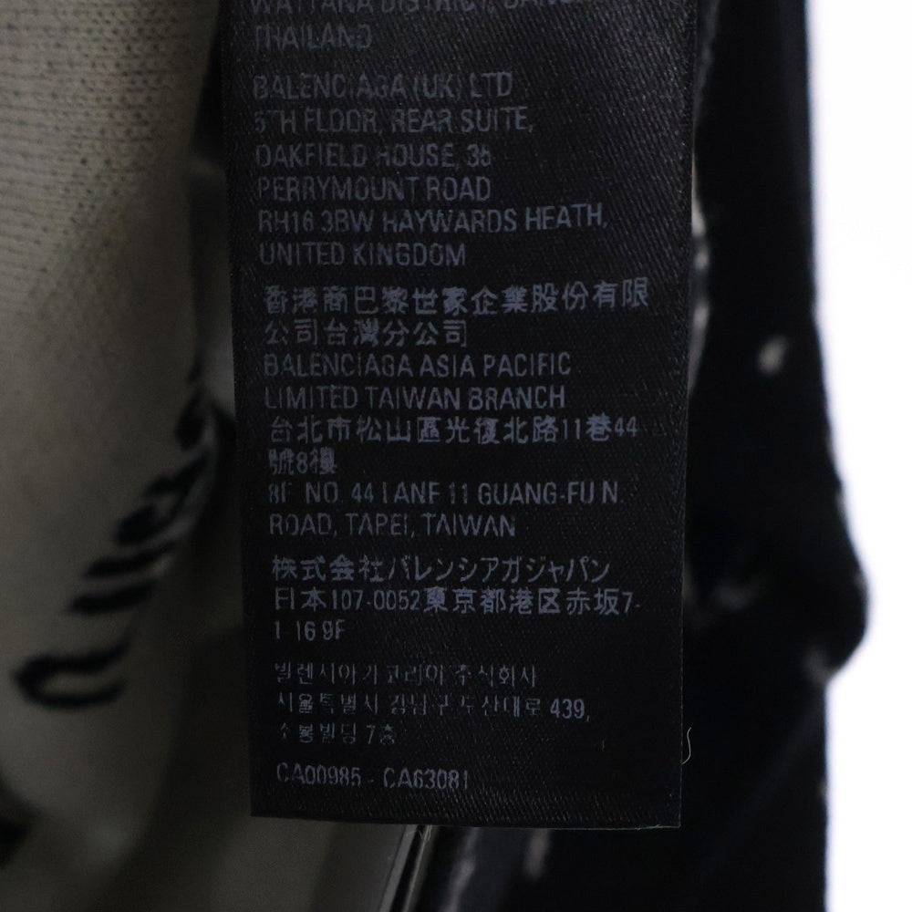 BALENCIAGA(バレンシアガ) Logomania All Over Sweater ロゴマニア ウール クルーネックニットセーター ブラック