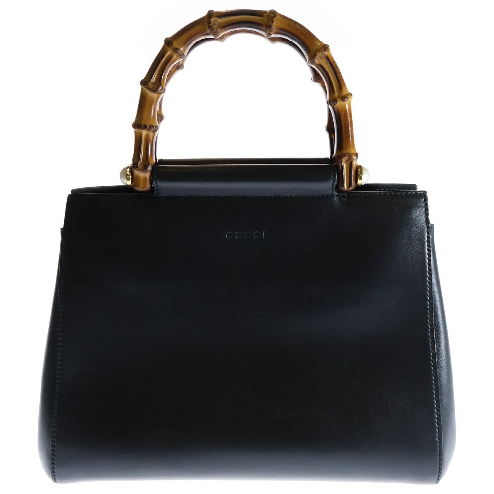 GUCCI(グッチ) バンブー ニムフェア 2WAYバッグ ショルダーバッグ ハンドバッグ ブラック レザー 453767
