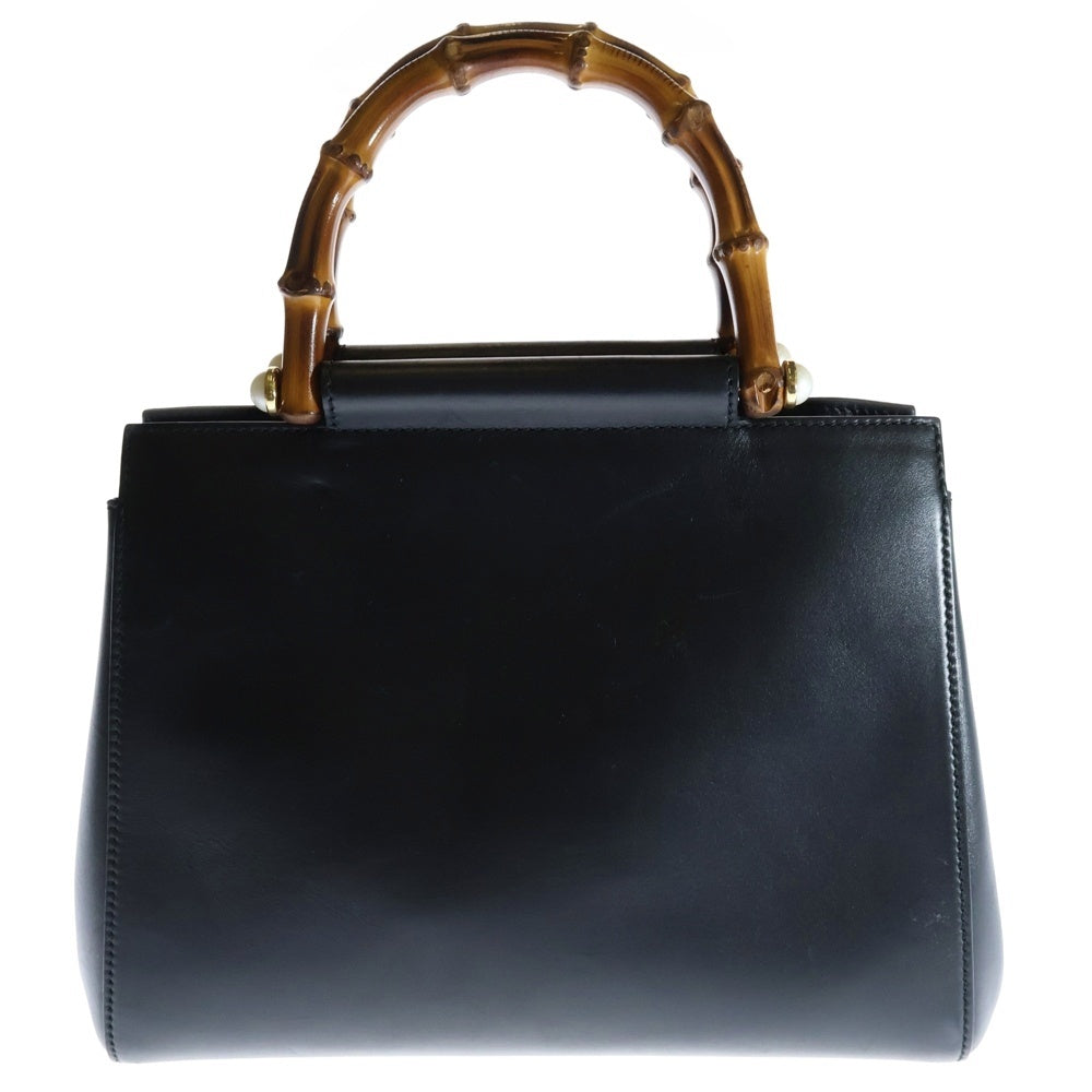 GUCCI(グッチ) バンブー ニムフェア 2WAYバッグ ショルダーバッグ ハンドバッグ ブラック レザー 453767