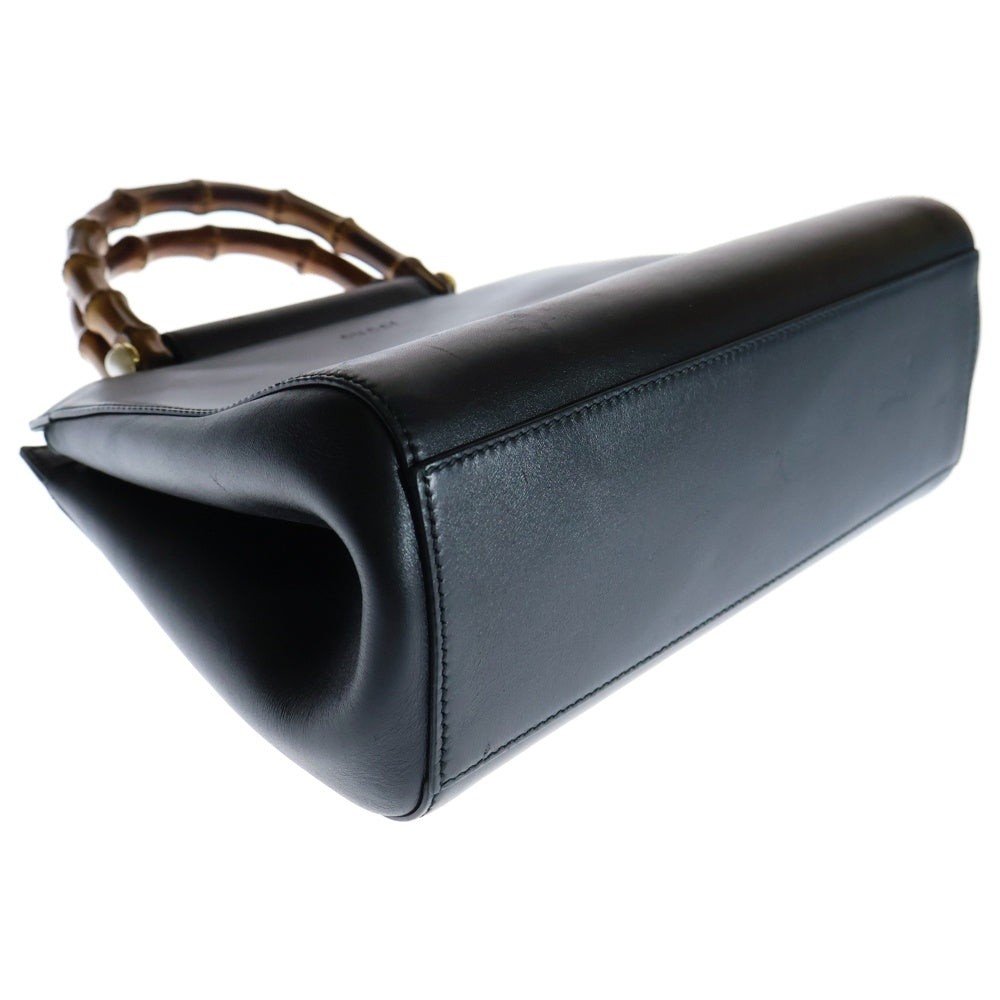 GUCCI(グッチ) バンブー ニムフェア 2WAYバッグ ショルダーバッグ ハンドバッグ ブラック レザー 453767