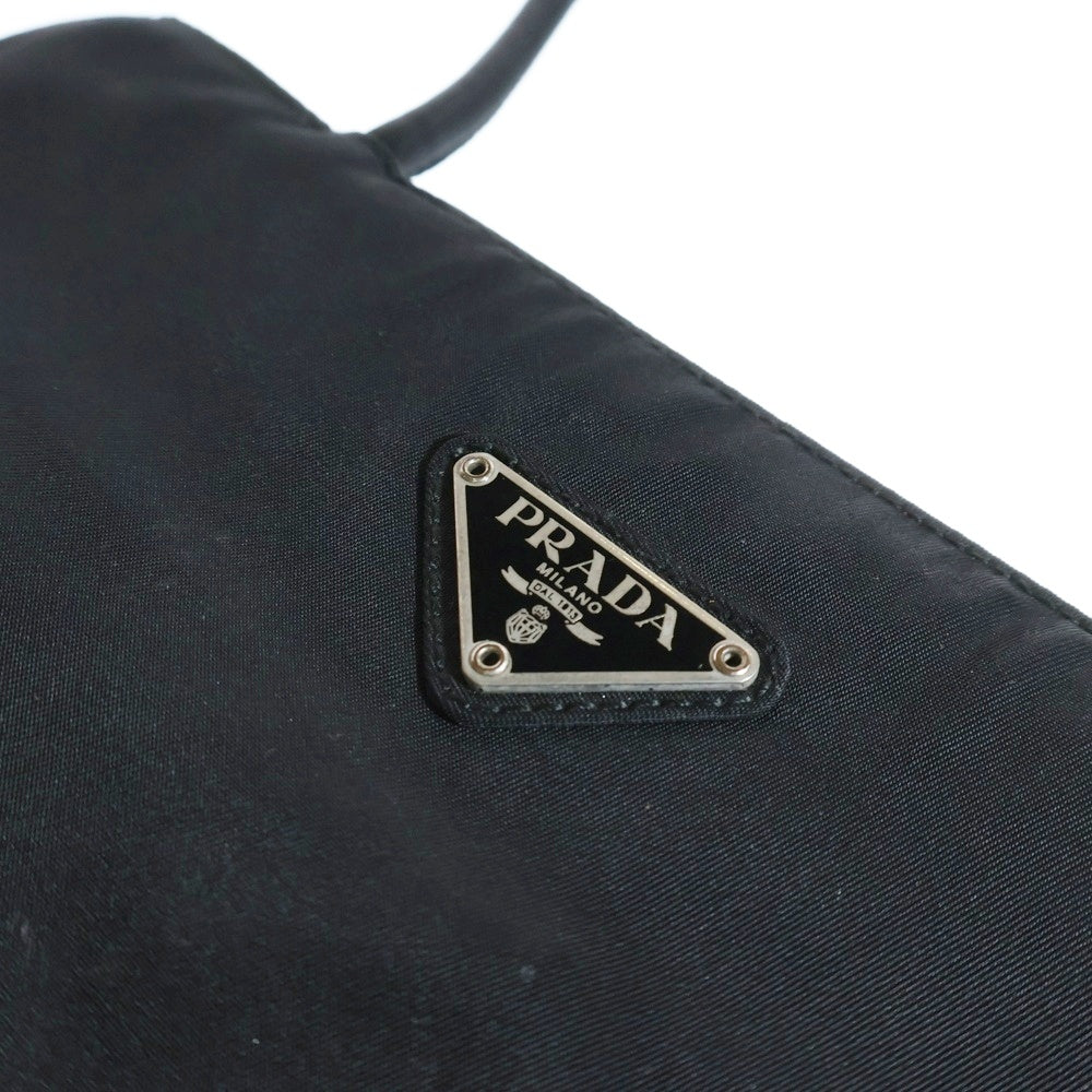 PRADA(プラダ) テスート トライアングルロゴ ナイロンハンドバッグ ブラック