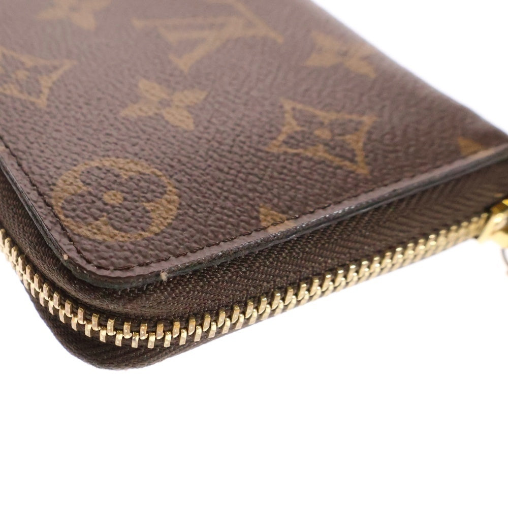 LOUIS VUITTON(ルイヴィトン) モノグラム ポルトフォイユクレマンス ミモザ ロングウォレット 長財布 コインケース ブラウン×イエロー ゴールド金具 レザー×PVC M60744