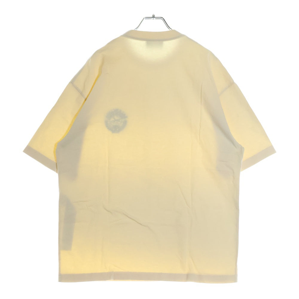 BALENCIAGA(バレンシアガ) 21AW エンブレム ロゴ刺繍 半袖Tシャツ カットソー ベージュ 612966 TMVA2