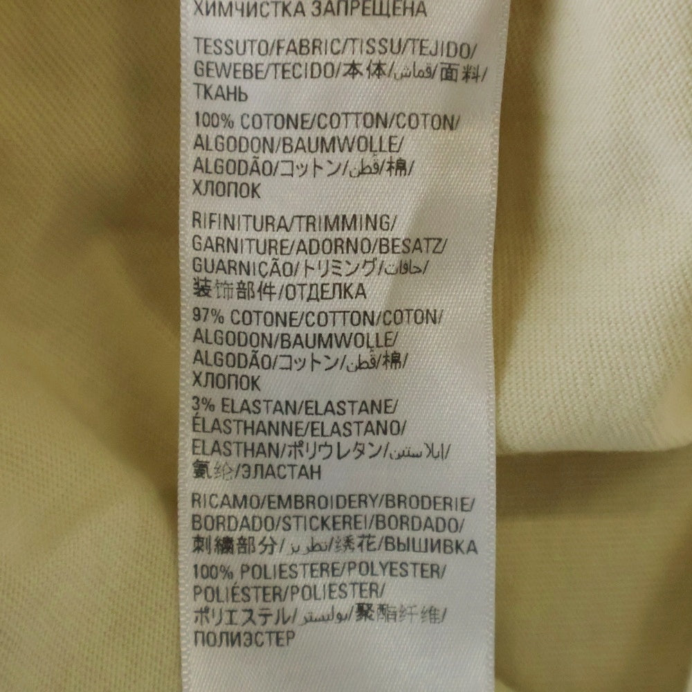 BALENCIAGA(バレンシアガ) 21AW エンブレム ロゴ刺繍 半袖Tシャツ カットソー ベージュ 612966 TMVA2