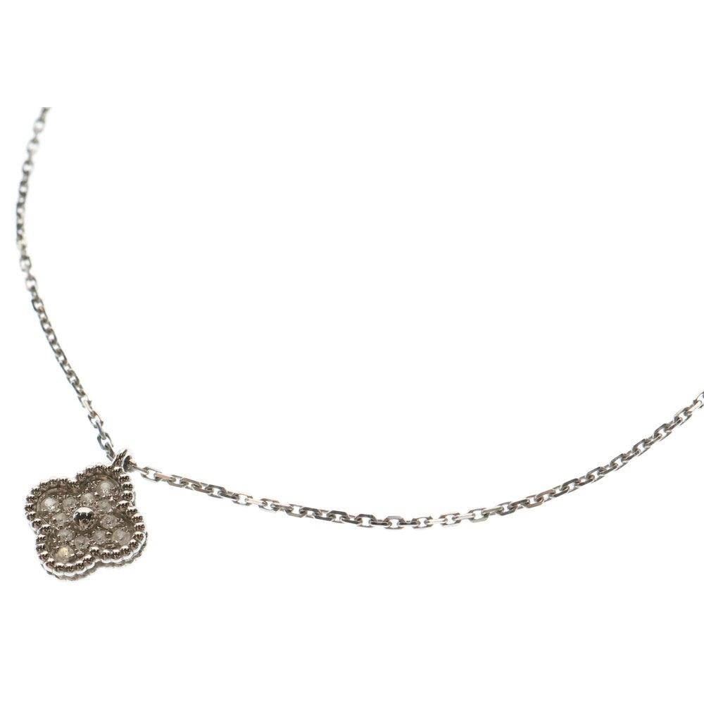 Van Cleef & Arpels(ヴァンクリーフアンドアーペル) スウィートアルハンブラ ダイヤネックレス Au750WG ホワイトゴールド VCARO85900