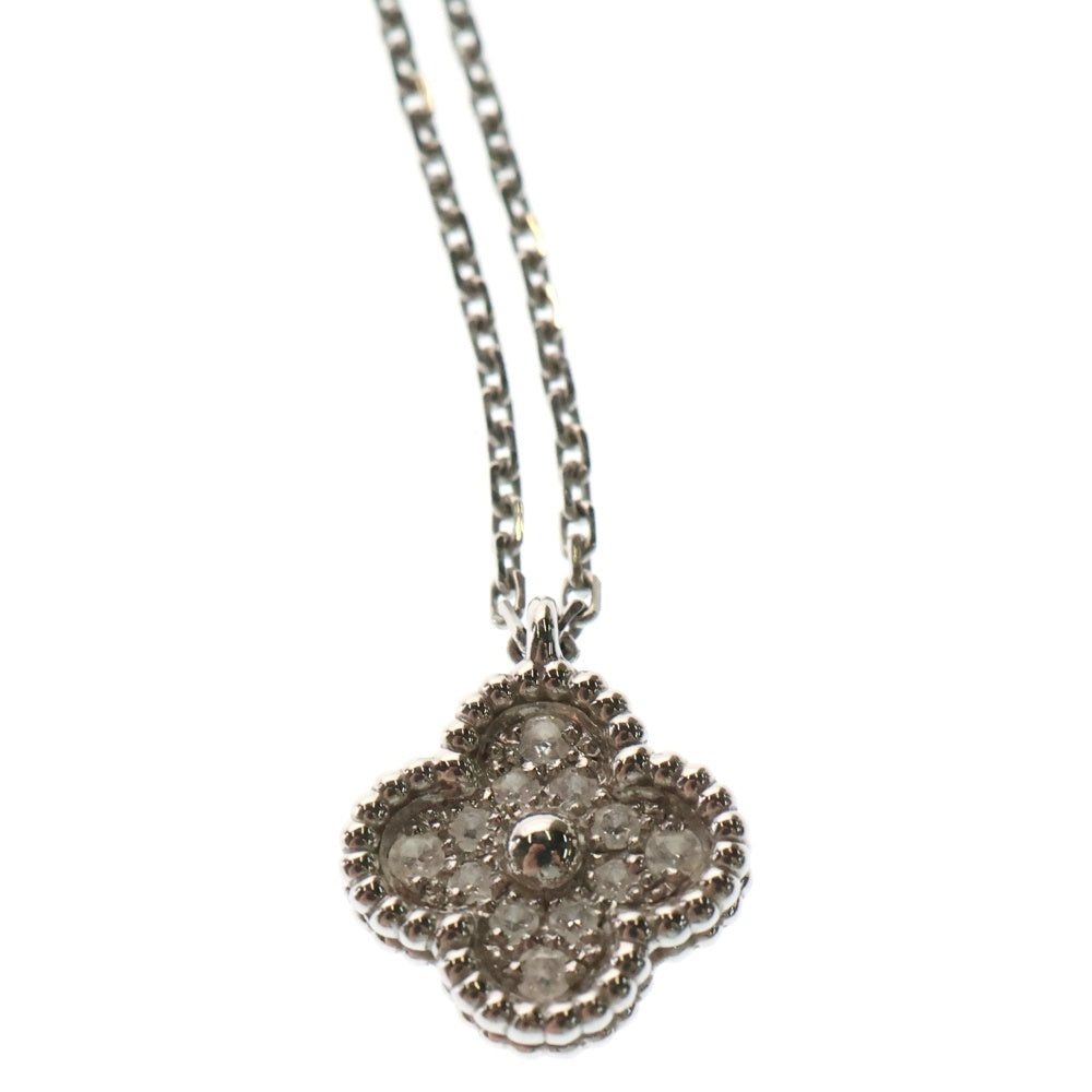 Van Cleef & Arpels(ヴァンクリーフアンドアーペル) スウィートアルハンブラ ダイヤネックレス Au750WG ホワイトゴールド VCARO85900