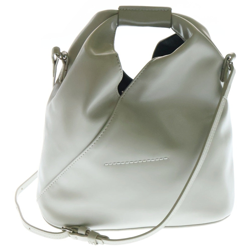 Maison Margiela 1(メゾンマルジェラ) ジャパニーズ クラッシック クロスボディバッグ ショルダーバッグ シルバー金具 ライトグレー レザー