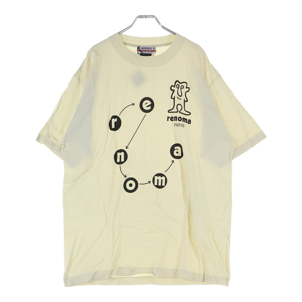 renoma(レノマ) ロゴプリント 半袖Tシャツ カットソー アイボリー