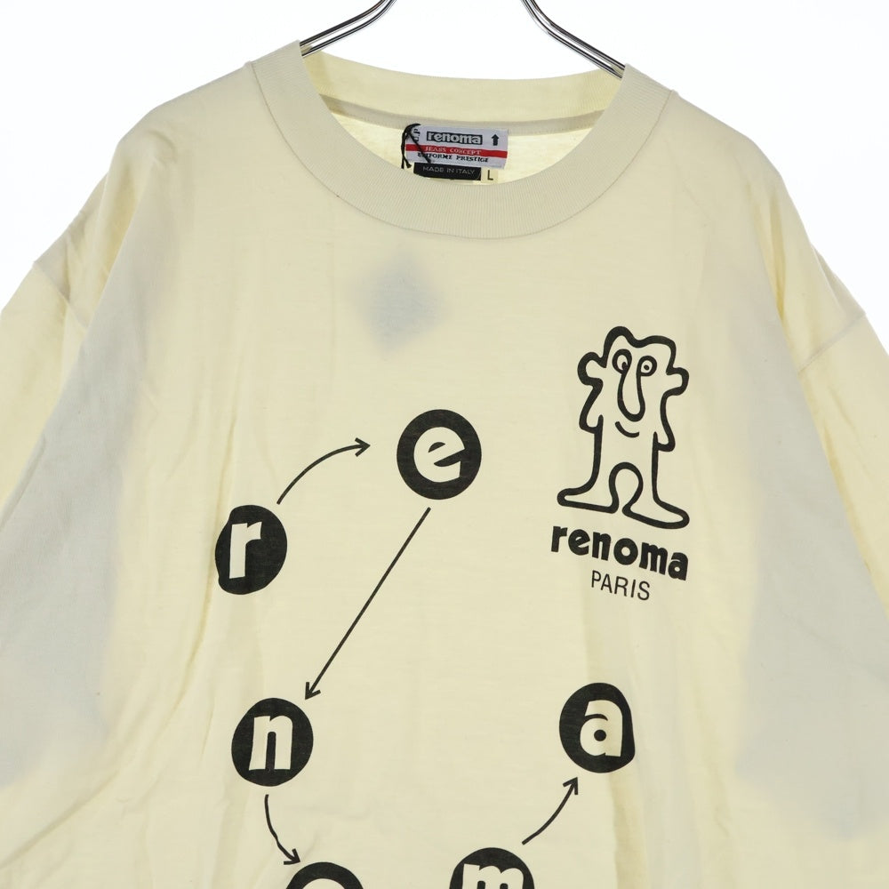 renoma(レノマ) ロゴプリント 半袖Tシャツ カットソー アイボリー