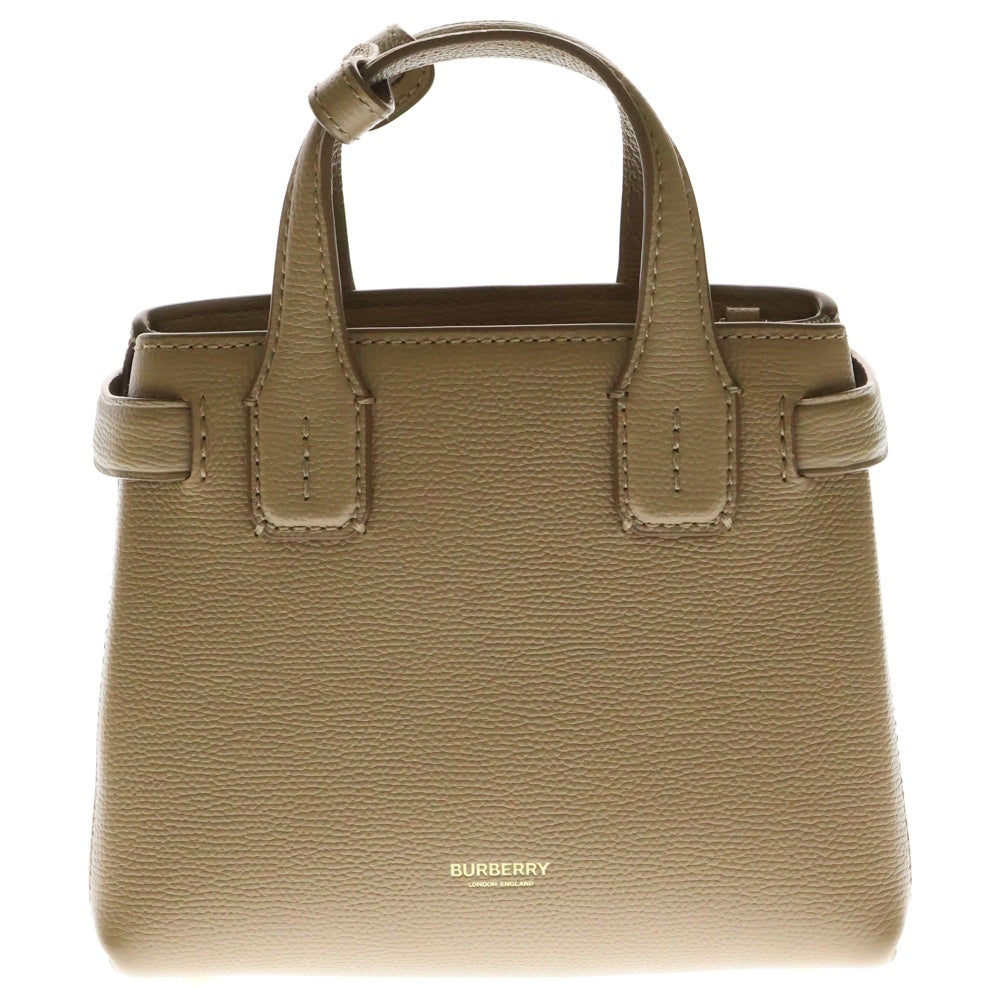 BURBERRY(バーバリー) ノバチェック バナー 2WAY ハンドバッグ ショルダーバッグ ブラウン レザー 8067051