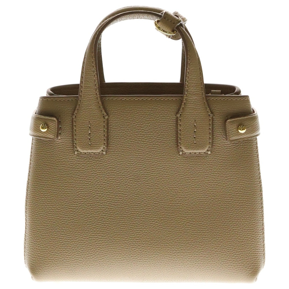 BURBERRY(バーバリー) ノバチェック バナー 2WAY ハンドバッグ ショルダーバッグ ブラウン レザー 8067051