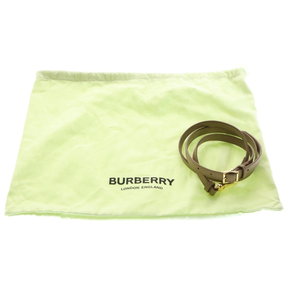BURBERRY(バーバリー) ノバチェック バナー 2WAY ハンドバッグ ショルダーバッグ ブラウン レザー 8067051