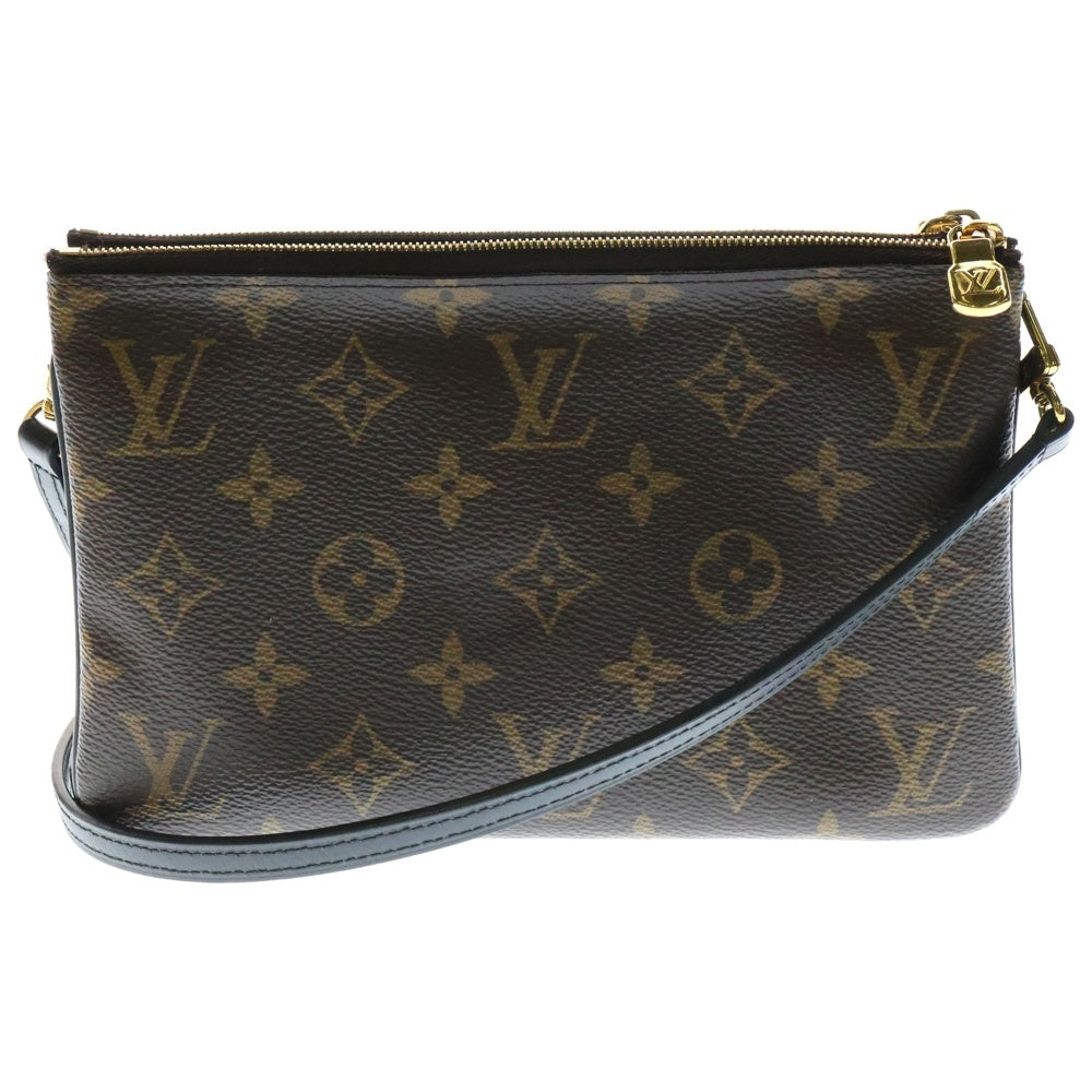 LOUIS VUITTON(ルイヴィトン) モノグラム ジャイアントリバース ポシェット ドゥーブルジップ ショルダーバッグ ブラウン M69203