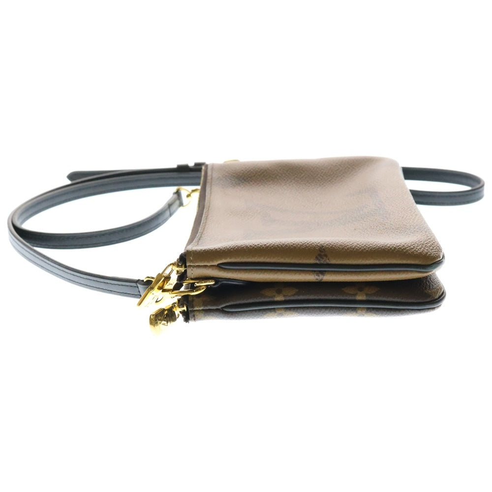 LOUIS VUITTON(ルイヴィトン) モノグラム ジャイアントリバース ポシェット ドゥーブルジップ ショルダーバッグ ブラウン M69203