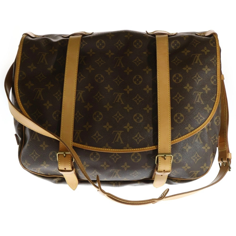 LOUIS VUITTON(ルイヴィトン) モノグラム ソミュールGM ショルダーバッグ 斜め掛けバッグ ブラウン ゴールド金具 M42252