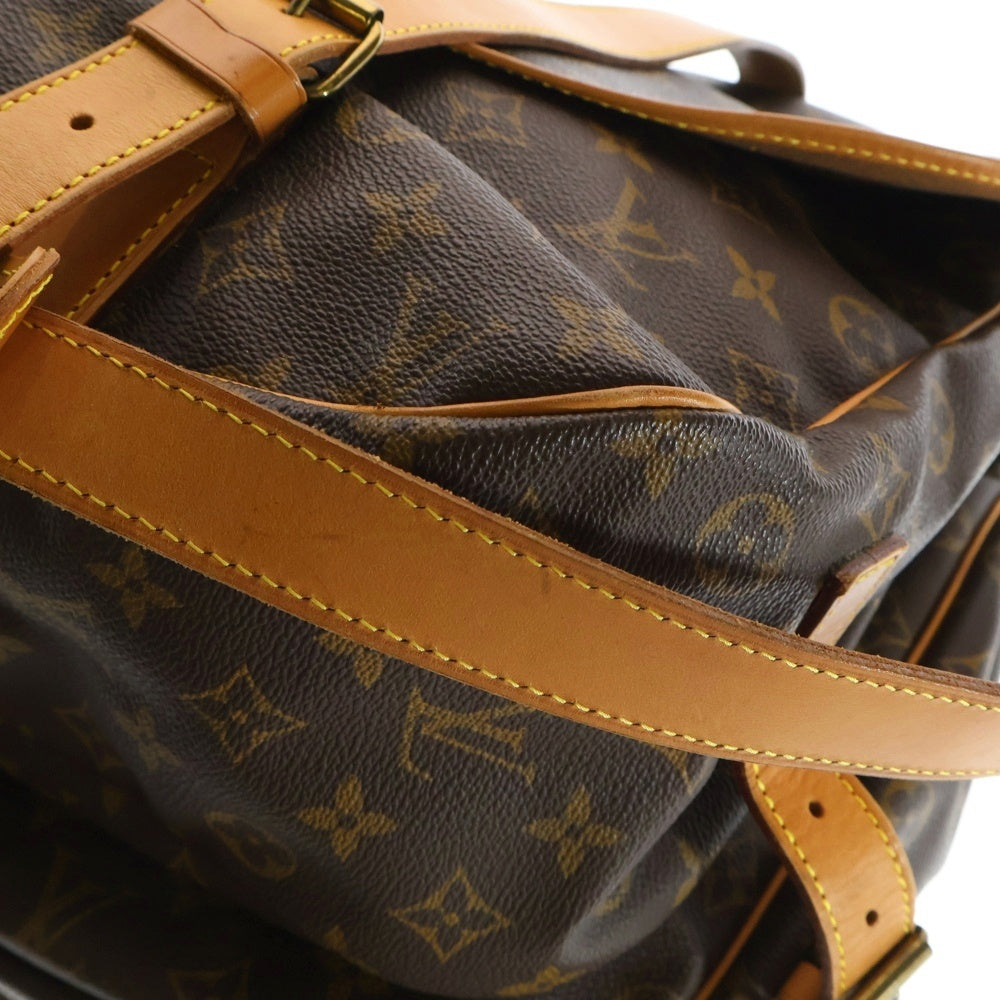 LOUIS VUITTON(ルイヴィトン) モノグラム ソミュールGM ショルダーバッグ 斜め掛けバッグ ブラウン ゴールド金具 M42252