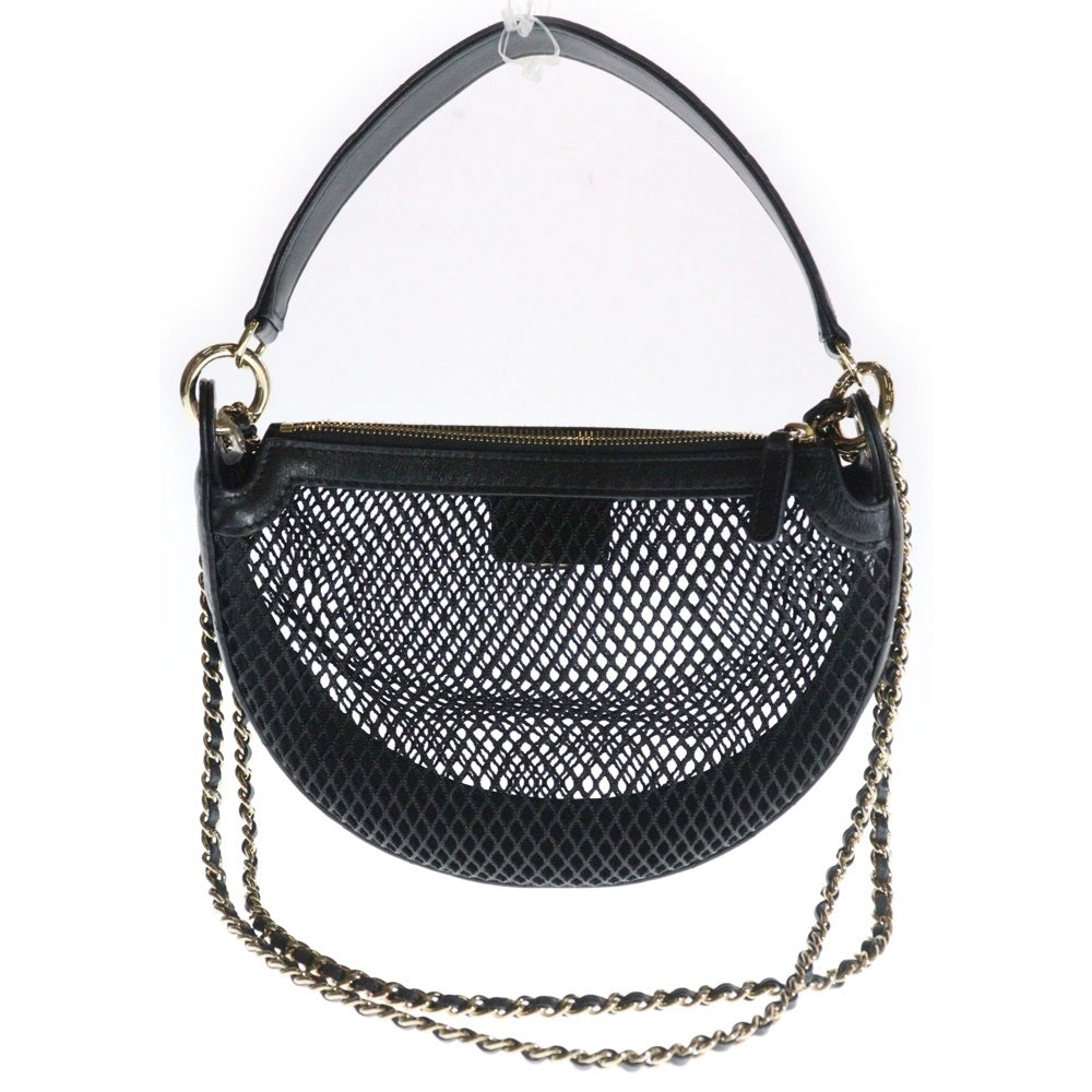 CHANEL(シャネル) メッシュ & シャイニー クラッチバッグ ハンドバッグ ブラック ラムスキン ゴールド金具 シリアルシール AP4573