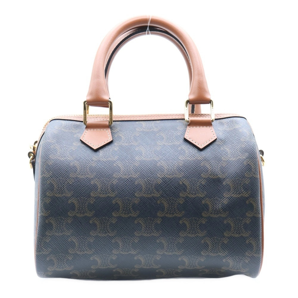 CELINE(セリーヌ) トリオンフ スモール 2wayバッグ ショルダーバッグ ハンドバッグ ミニボストン ブラウン レザー