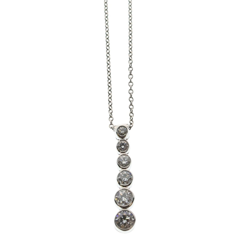 TIFFANY&Co(ティファニー) ジャズ グラジュエイテッド ダイヤネックレス Pt950 プラチナ ペンダント ジュエリー