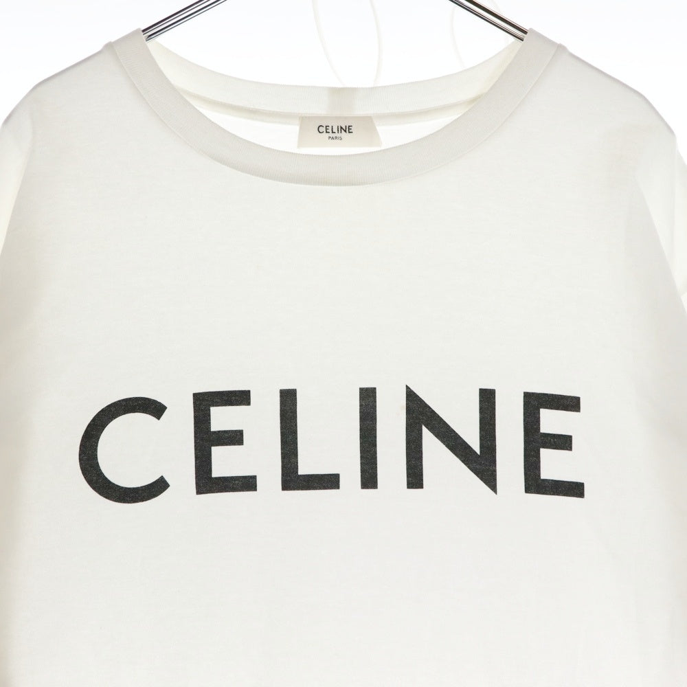 CELINE(セリーヌ) フロントロゴ ルーズ ショートスリーブ カットソー 半袖 Tシャツ ホワイト 2X681671Q
