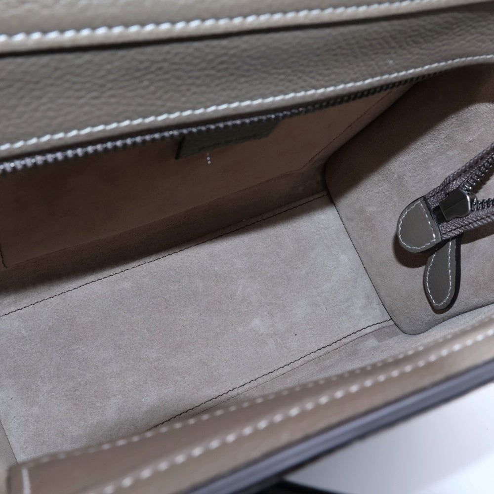 CELINE(セリーヌ) ラゲージナノ スリ グレージュ レザー 2WAY ハンドバッグ ショルダーバッグ