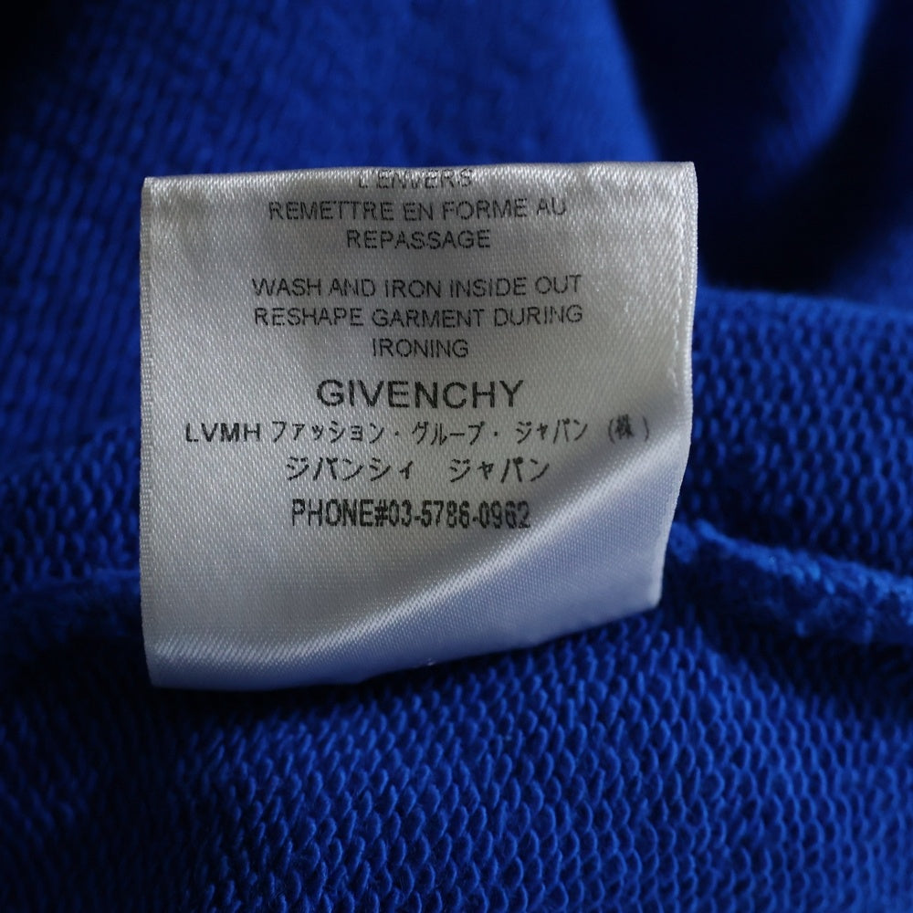 GIVENCHY(ジバンシィ) Blue Address Logo Hoodie BMJ05430AF ロゴ プルオーバーパーカー ブルー