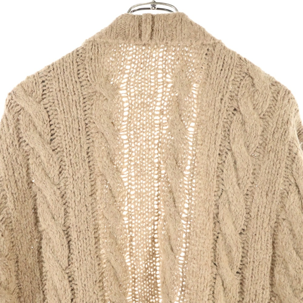 BRUNELLO CUCINELLI(ブルネロクチネリ) カシミヤ混 アルパカウール ローゲージ ニット カーディガン ブラウン