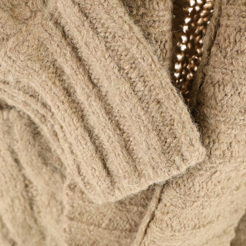 BRUNELLO CUCINELLI(ブルネロクチネリ) カシミヤ混 アルパカウール ローゲージ ニット カーディガン ブラウン