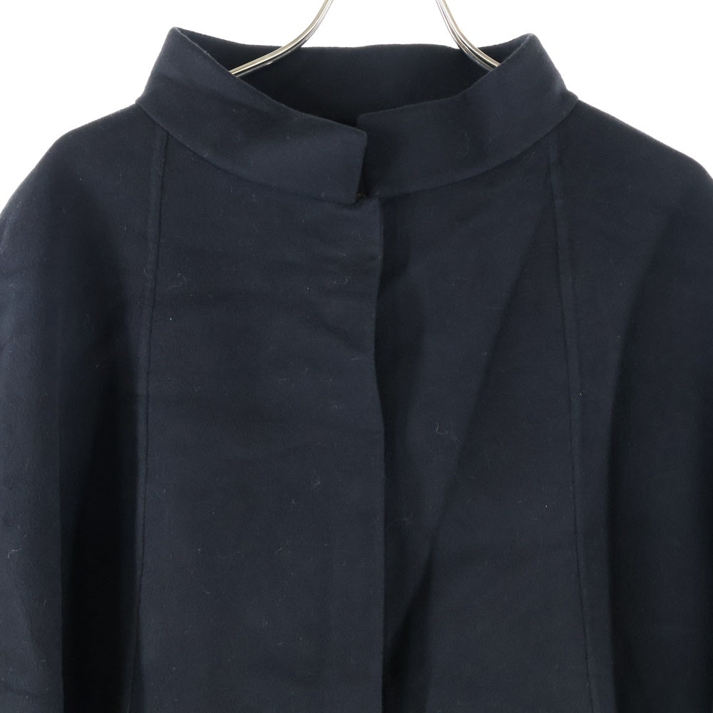 Loro Piana(ロロピアーナ) ザルツブルグ ケープ カシミヤ レザーベルト スナップボタン ポンチョ ジャケット ブラック レディース FAG3753