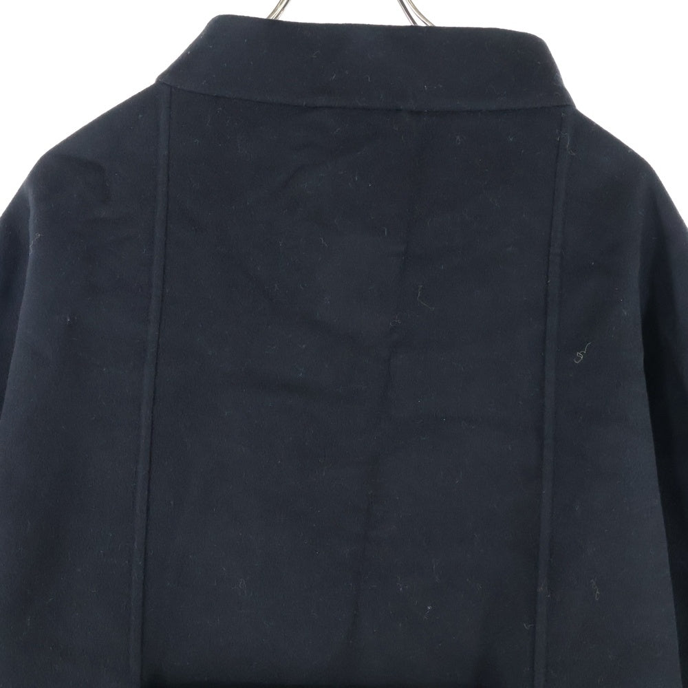 Loro Piana(ロロピアーナ) ザルツブルグ ケープ カシミヤ レザーベルト スナップボタン ポンチョ ジャケット ブラック レディース FAG3753