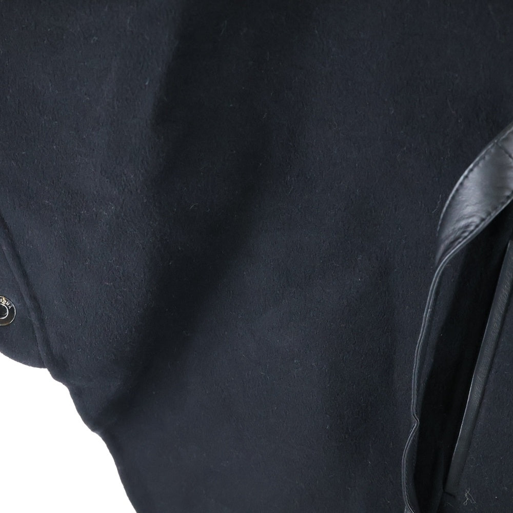 Loro Piana(ロロピアーナ) ザルツブルグ ケープ カシミヤ レザーベルト スナップボタン ポンチョ ジャケット ブラック レディース FAG3753